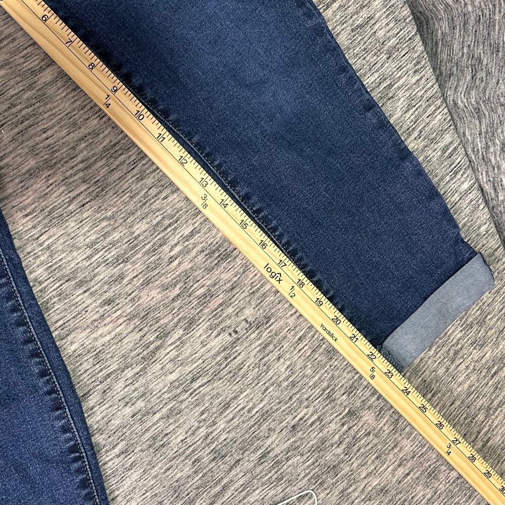 Levi’s Denizen Mid Rise Boyfriend Jeans Cuffed Dark Wash Size 10 W30 - Picture 12 of 14